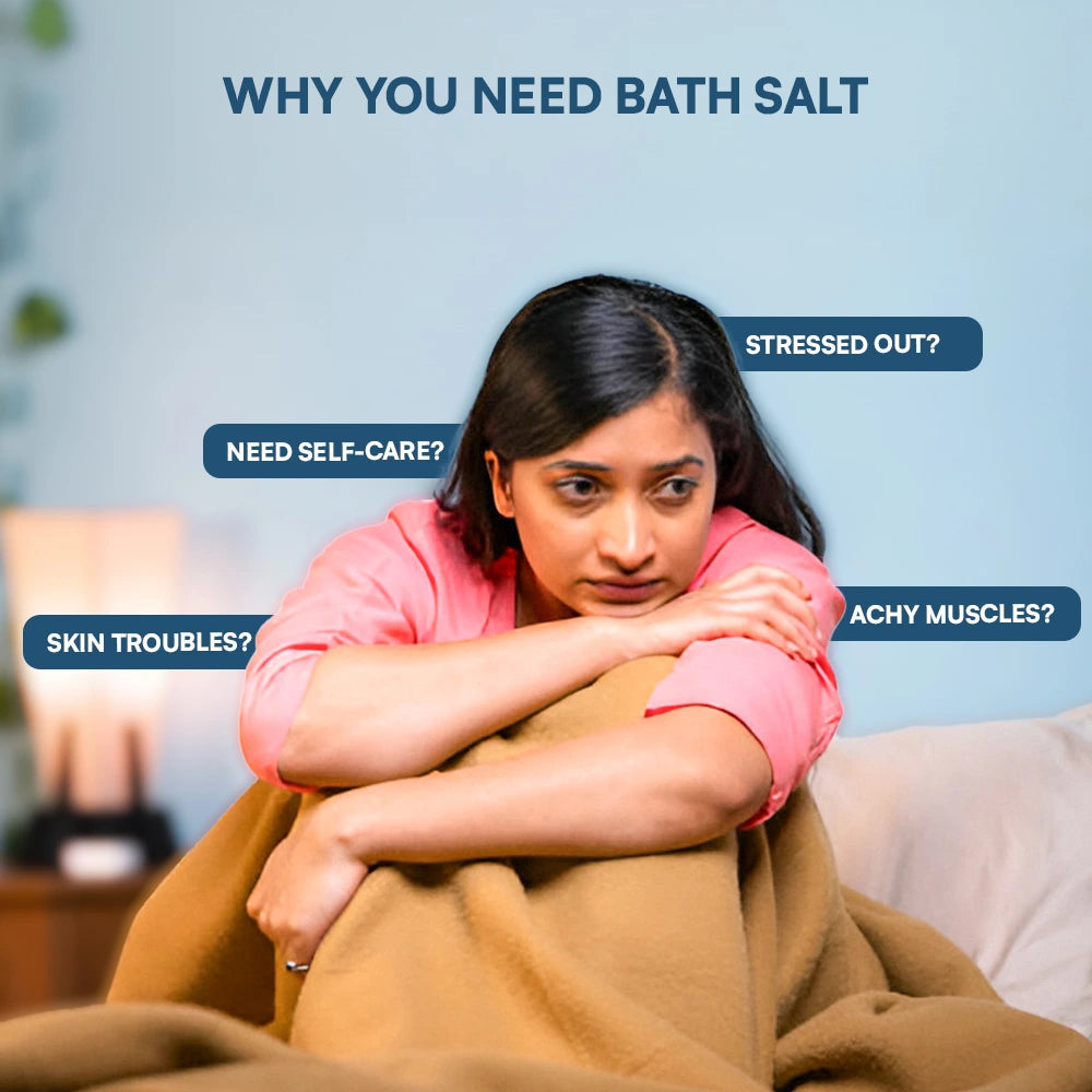 Spoil Yourself Bath Salt with Epsom and Pink Salt for Better Sleep and Muscle Ache Relieve