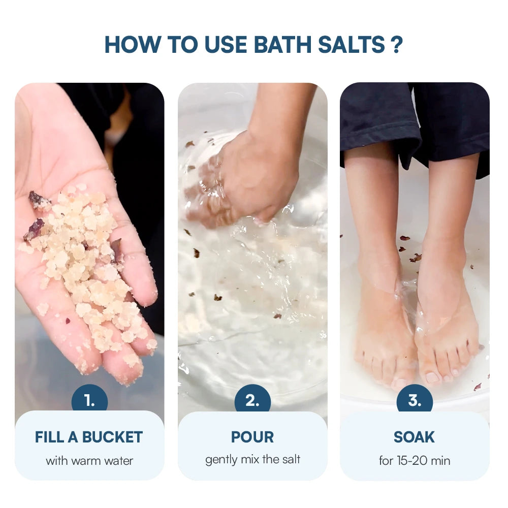 Spoil Yourself Bath Salt with Epsom and Pink Salt for Better Sleep and Muscle Ache Relieve