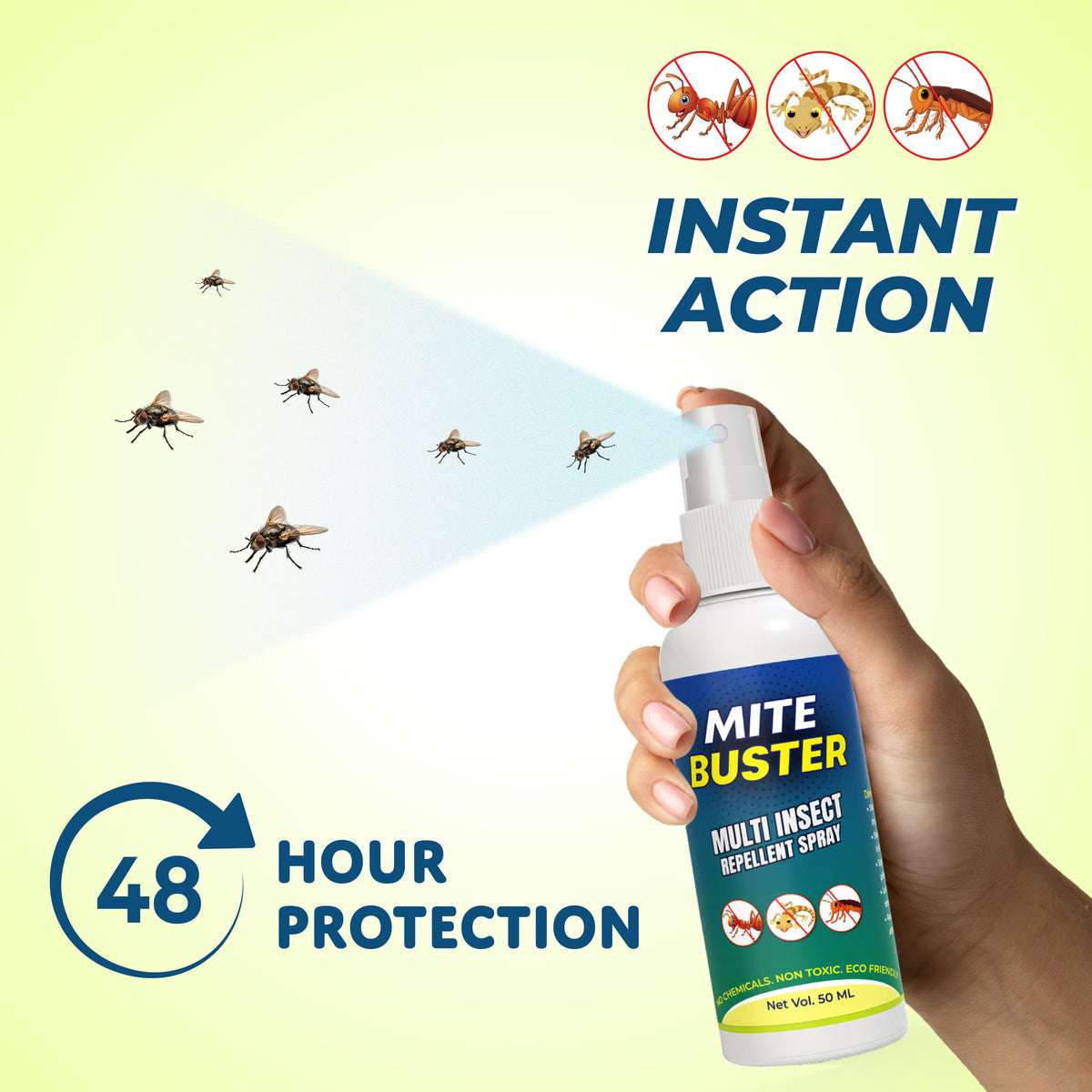 MiteBuster Spray – Ultimate Ant, Cockroach, Bed Bugs, Spider Killer 🪲✨
