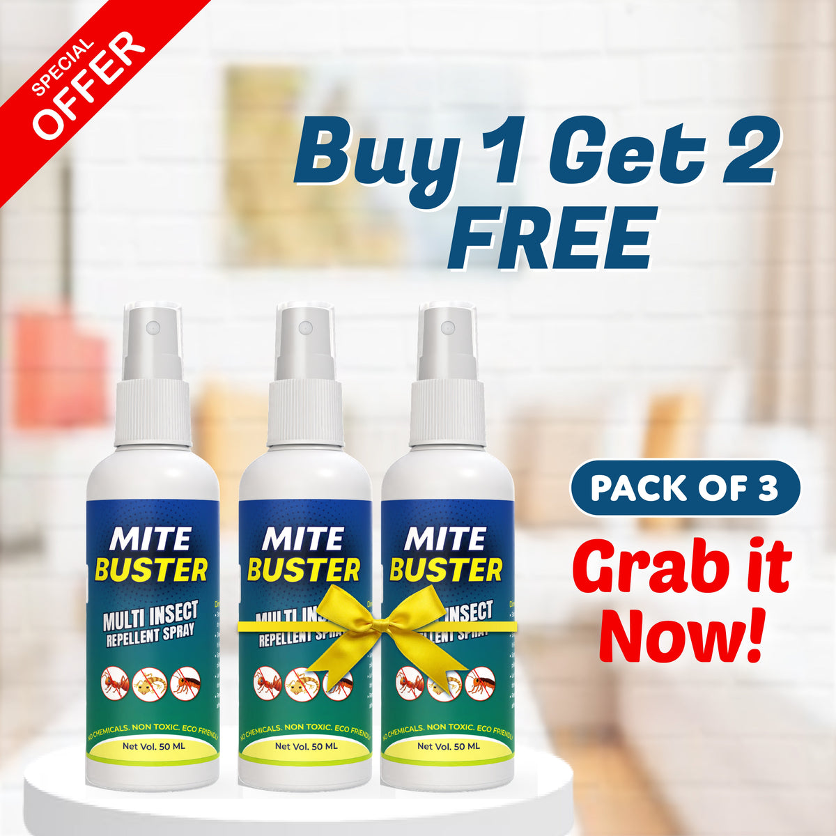 MiteBuster Spray – Ultimate Ant, Cockroach, Bed Bugs, Spider Killer 🪲✨